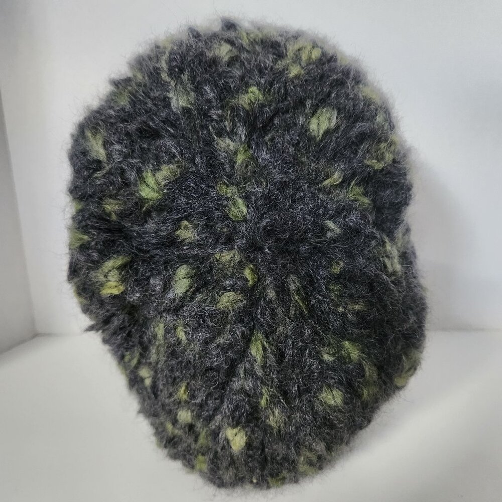 Green Hand Knit Mohair Tuque